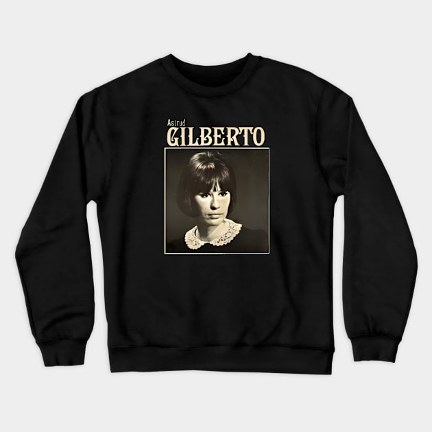 Astrud gilberto//70s aesthetic Crewneck Sweatshirt by DetikWaktu